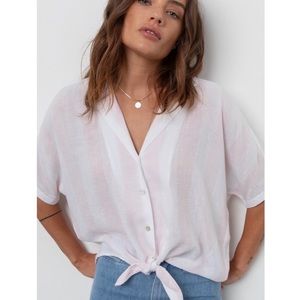 Rails Marley Striped Tie-Front Shirt